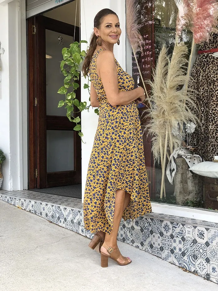 Florin Dress - Mustard Floral