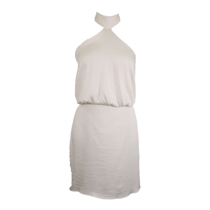 Formal Halter Mini Dress - Ivory