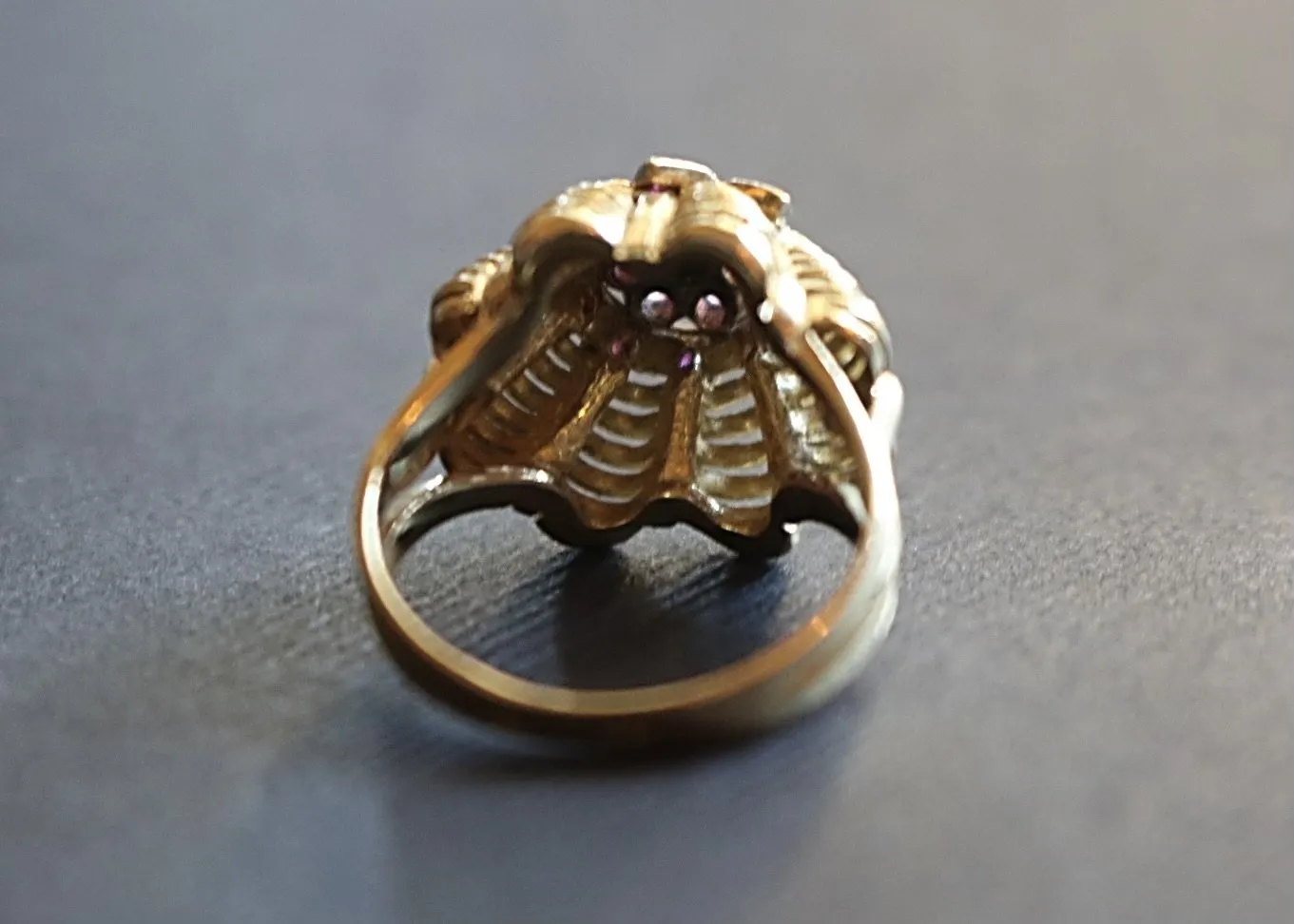 French 18k Gold, Ruby and Diamond Ring