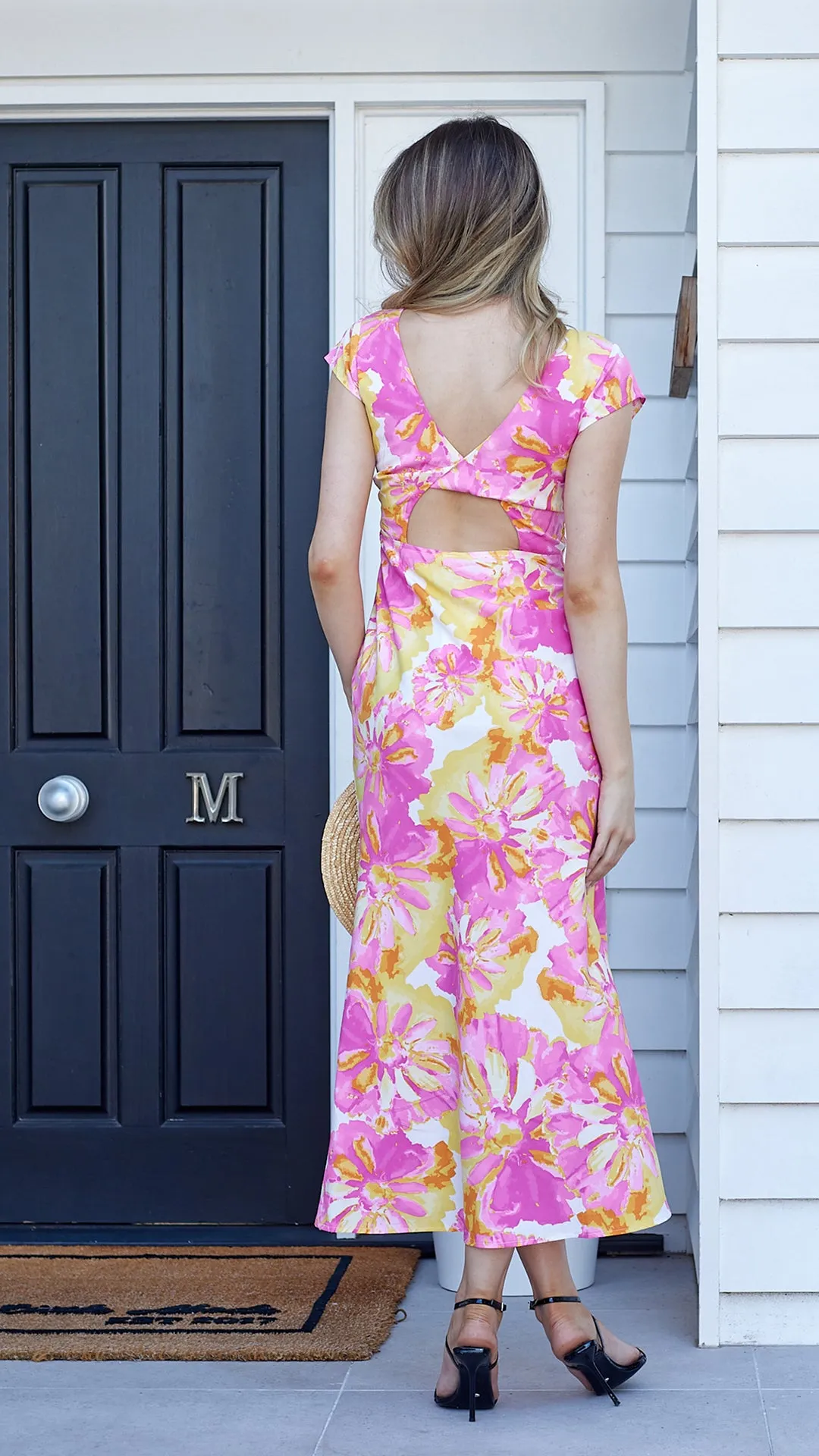 Gana Maxi Dress-Pink Floral