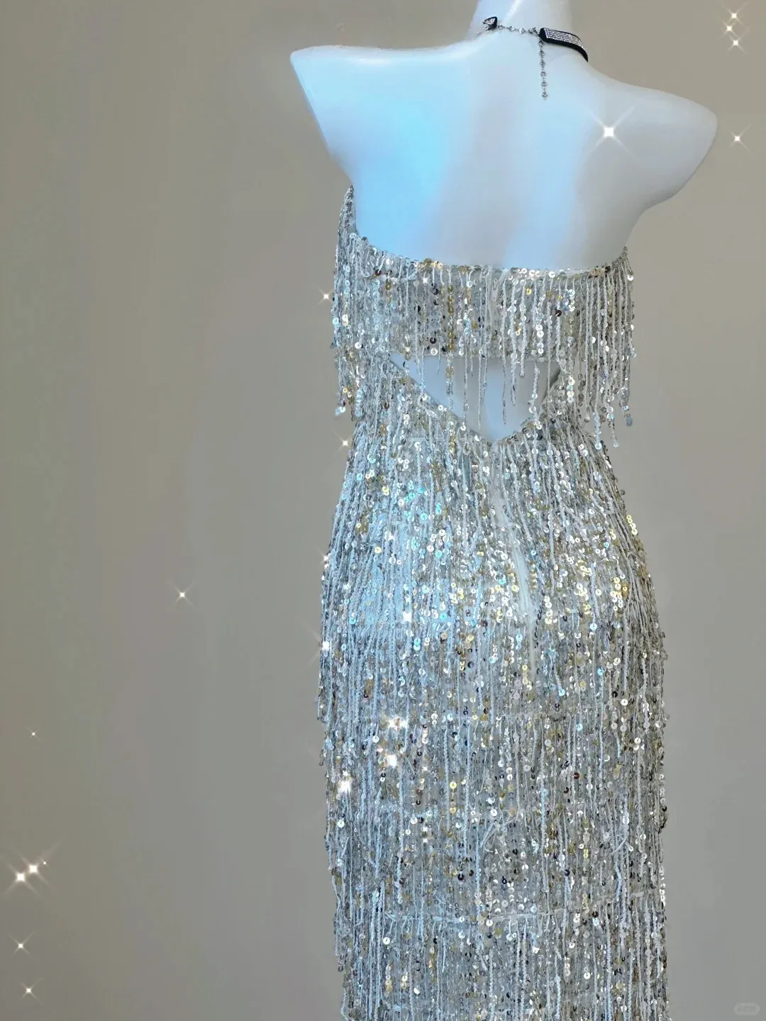 Glitter Strapless Beading Sheath Long Party Dress Gorgeous Evening Gown, D472