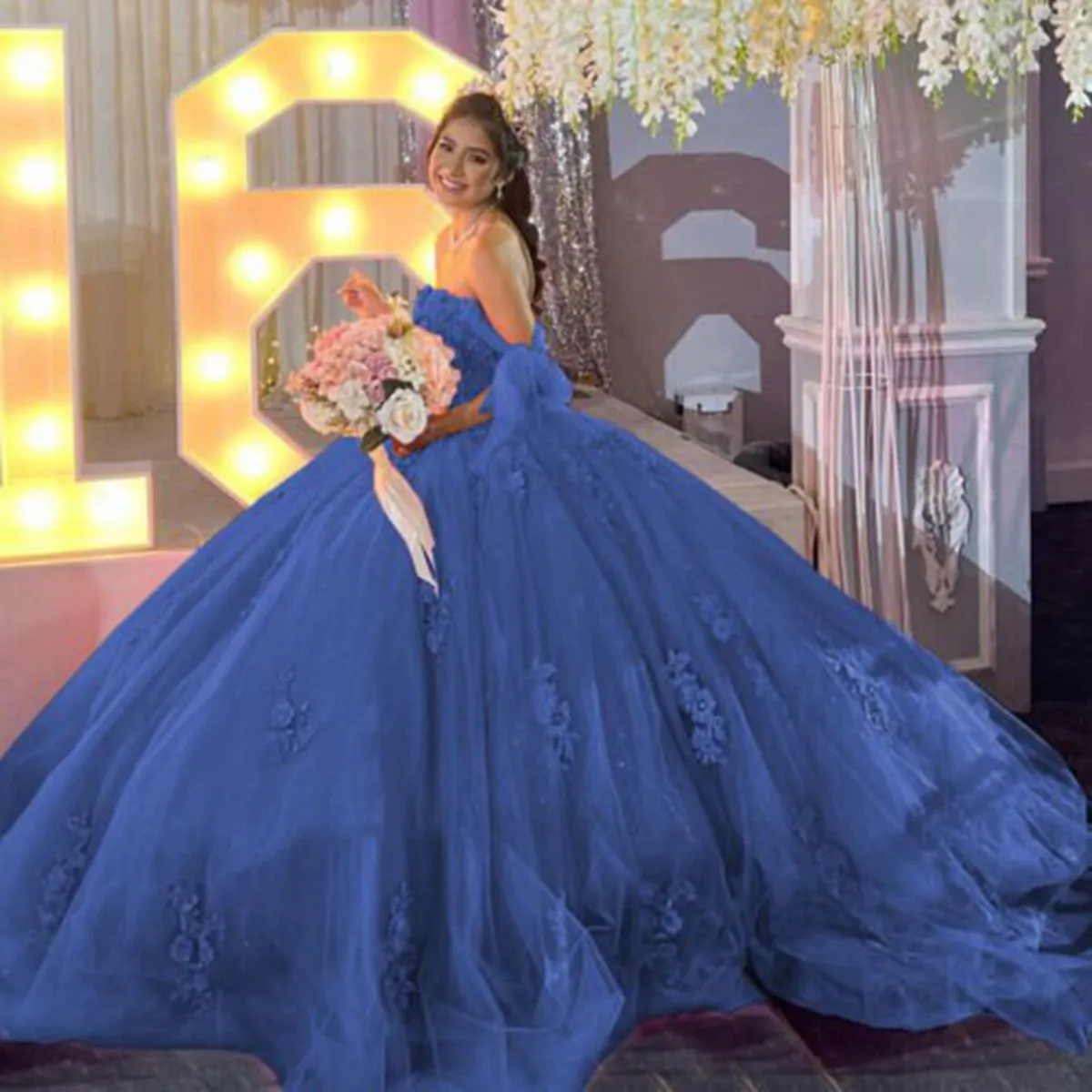 Gold Off Shoulder Quinceanera Dresses Lace Dresses with Appliques