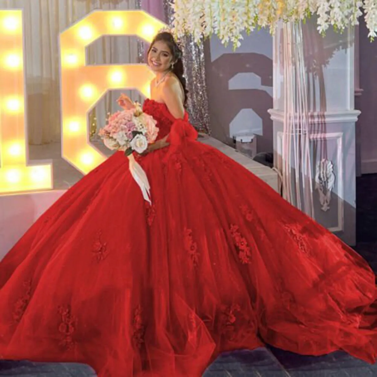 Gold Off Shoulder Quinceanera Dresses Lace Dresses with Appliques