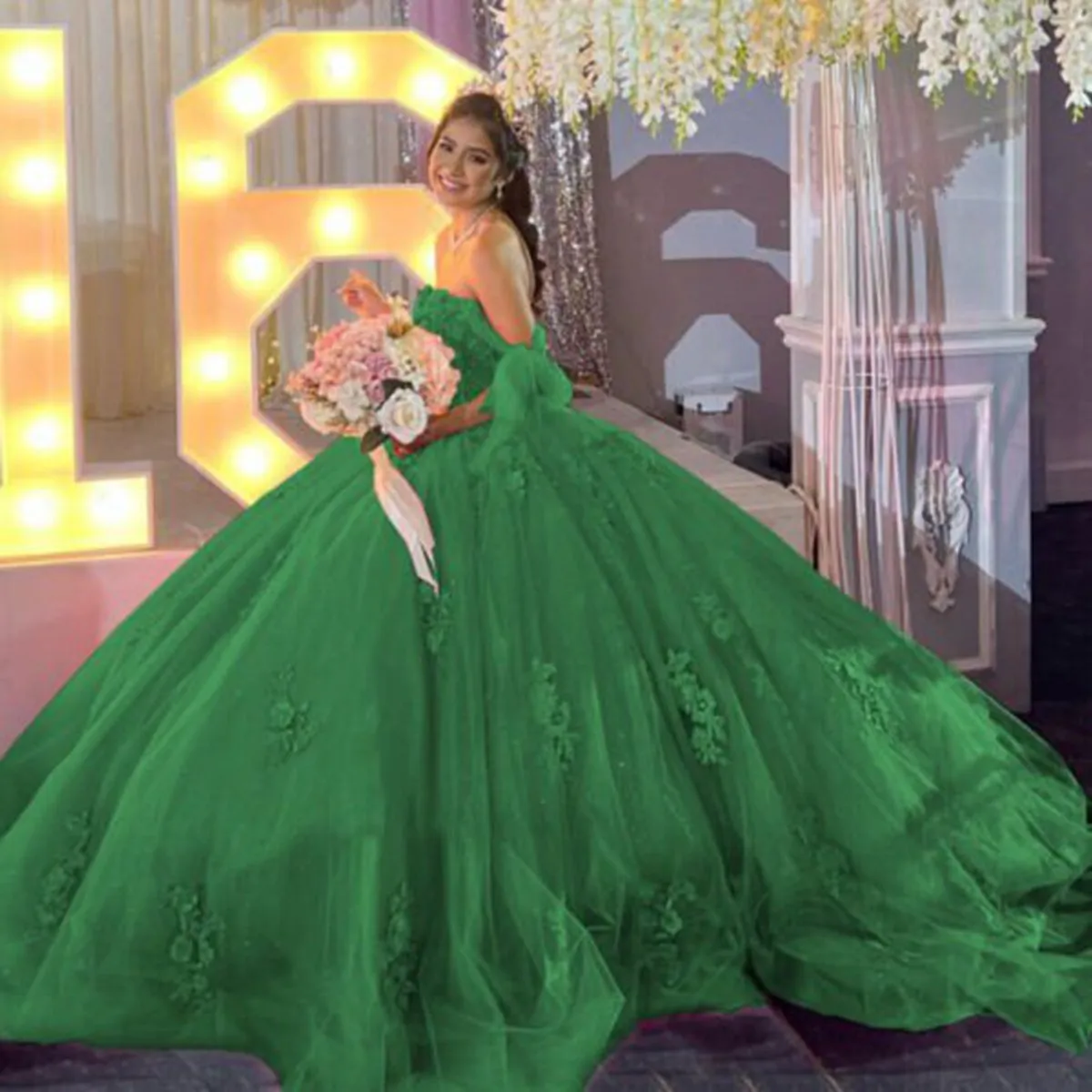 Gold Off Shoulder Quinceanera Dresses Lace Dresses with Appliques