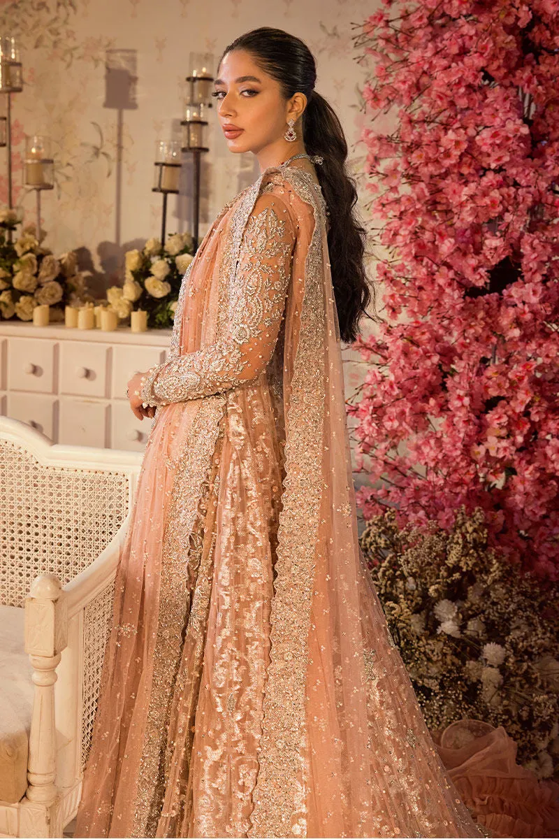 Gold Peach  Pakistani Bridal Dress