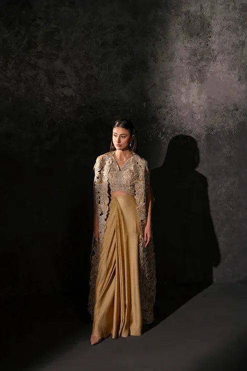Golden Cutwork Cape