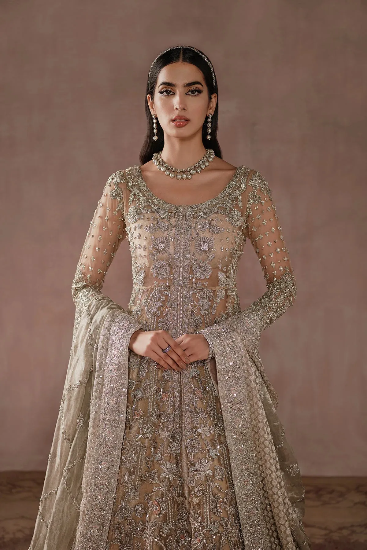 Grand Champagne Gold Reception Bridal Gown