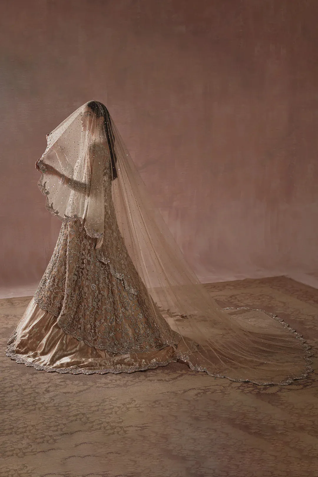 Grand Champagne Gold Reception Bridal Gown
