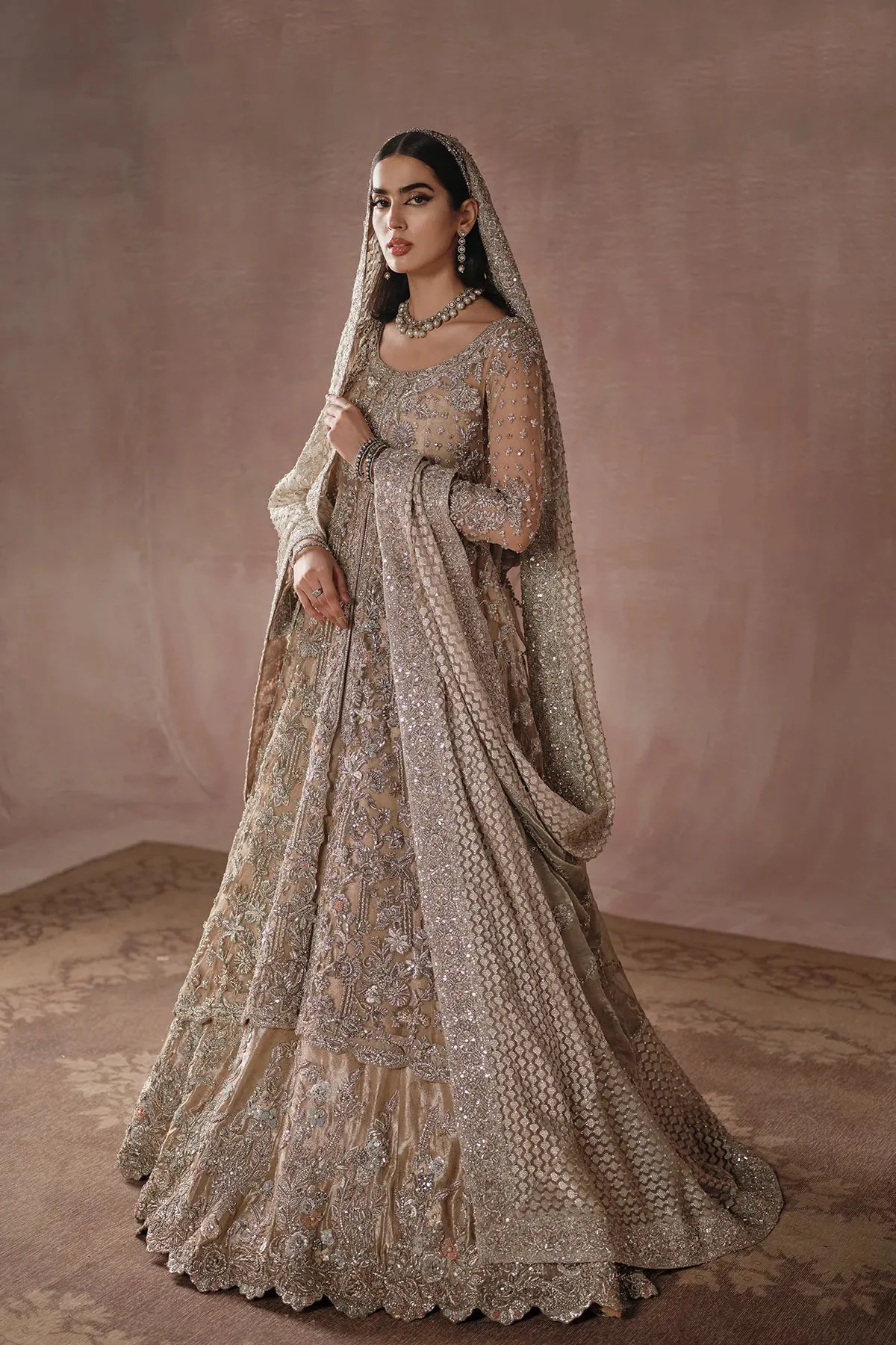 Grand Champagne Gold Reception Bridal Gown