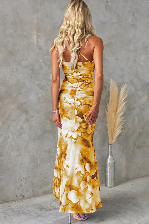 Halie Asymmetric Midi Dress