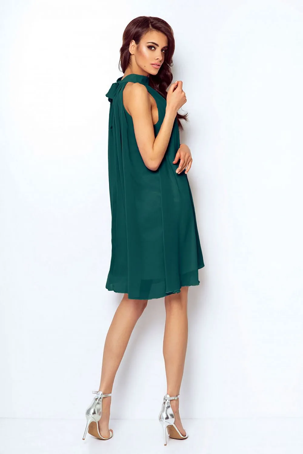 Halter Neck Wrap Dress Elegance