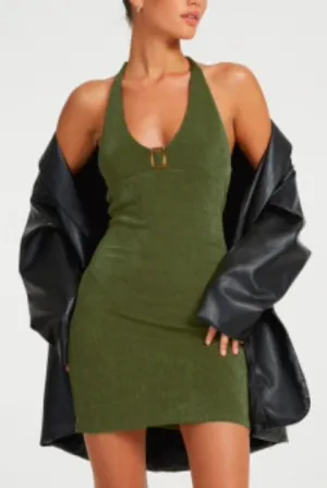 Halter Slinky Mini Dress