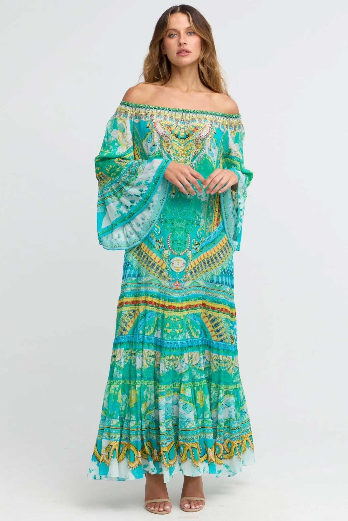 Isle Of Dreams Off Shoulder Maxi Dress