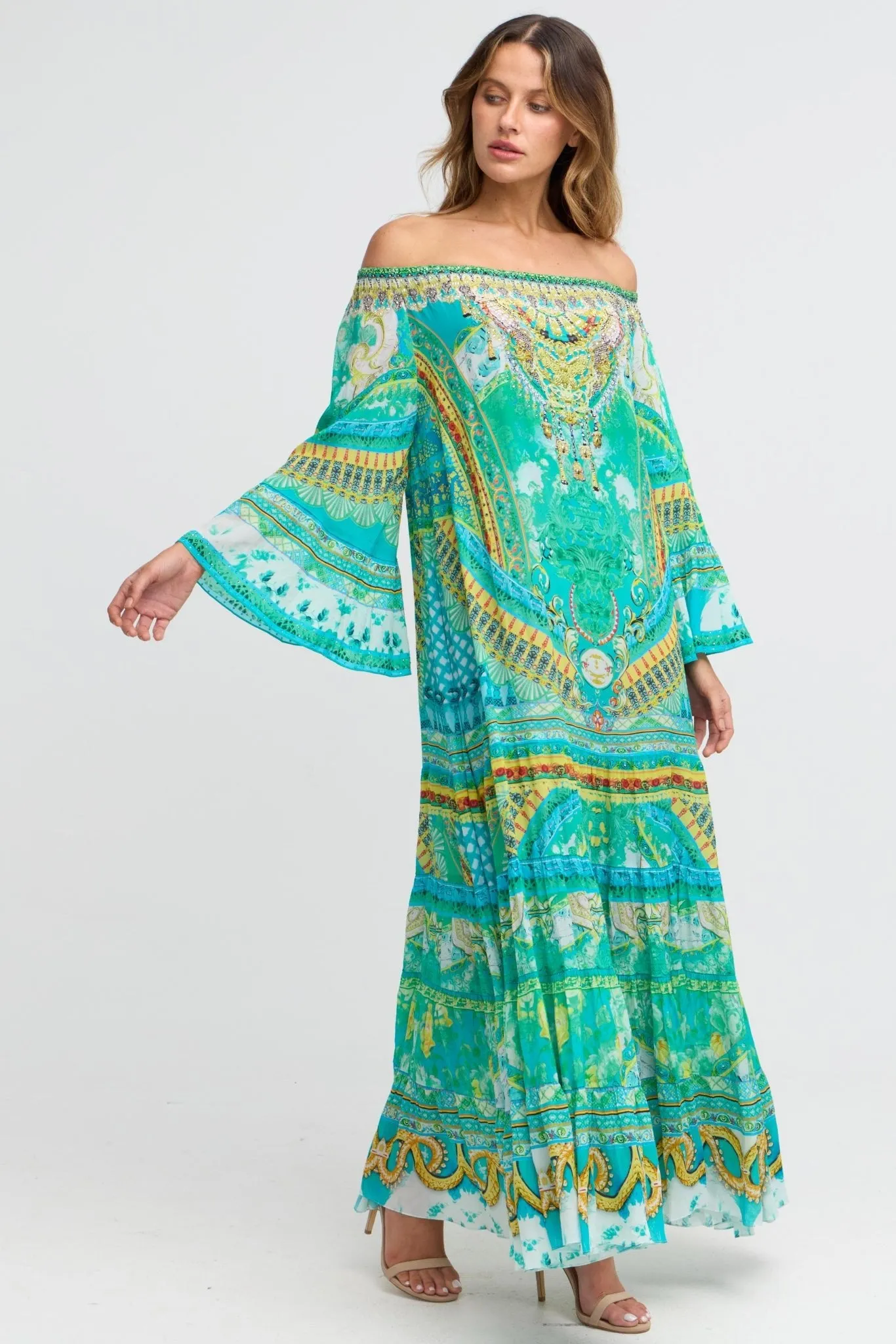 Isle Of Dreams Off Shoulder Maxi Dress