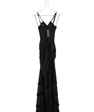 Jaded London Black Fatale Maxi Dress UK S