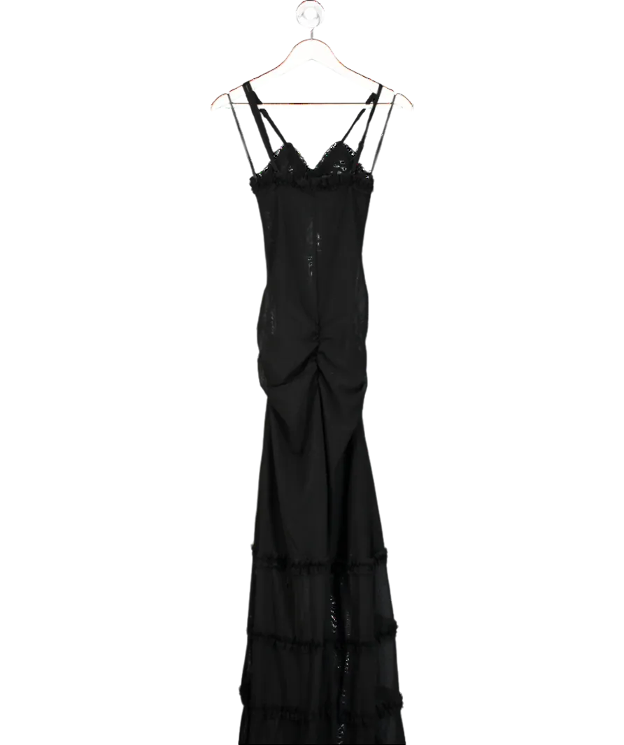Jaded London Black Fatale Maxi Dress UK S