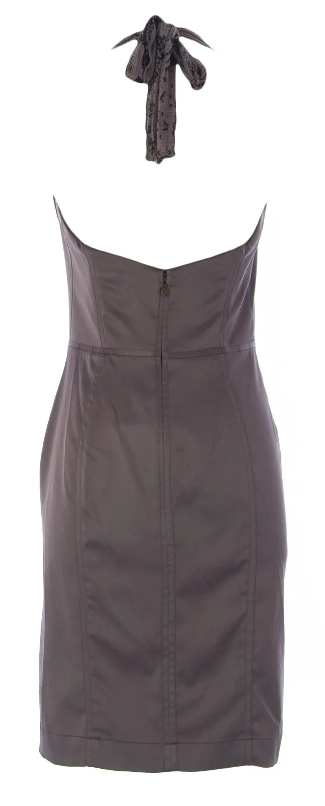 JUST CAVALLI Women's Purple Abito Halter Net Coctail Dress $990 NEW