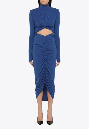 Kim Ruched Midi Dress