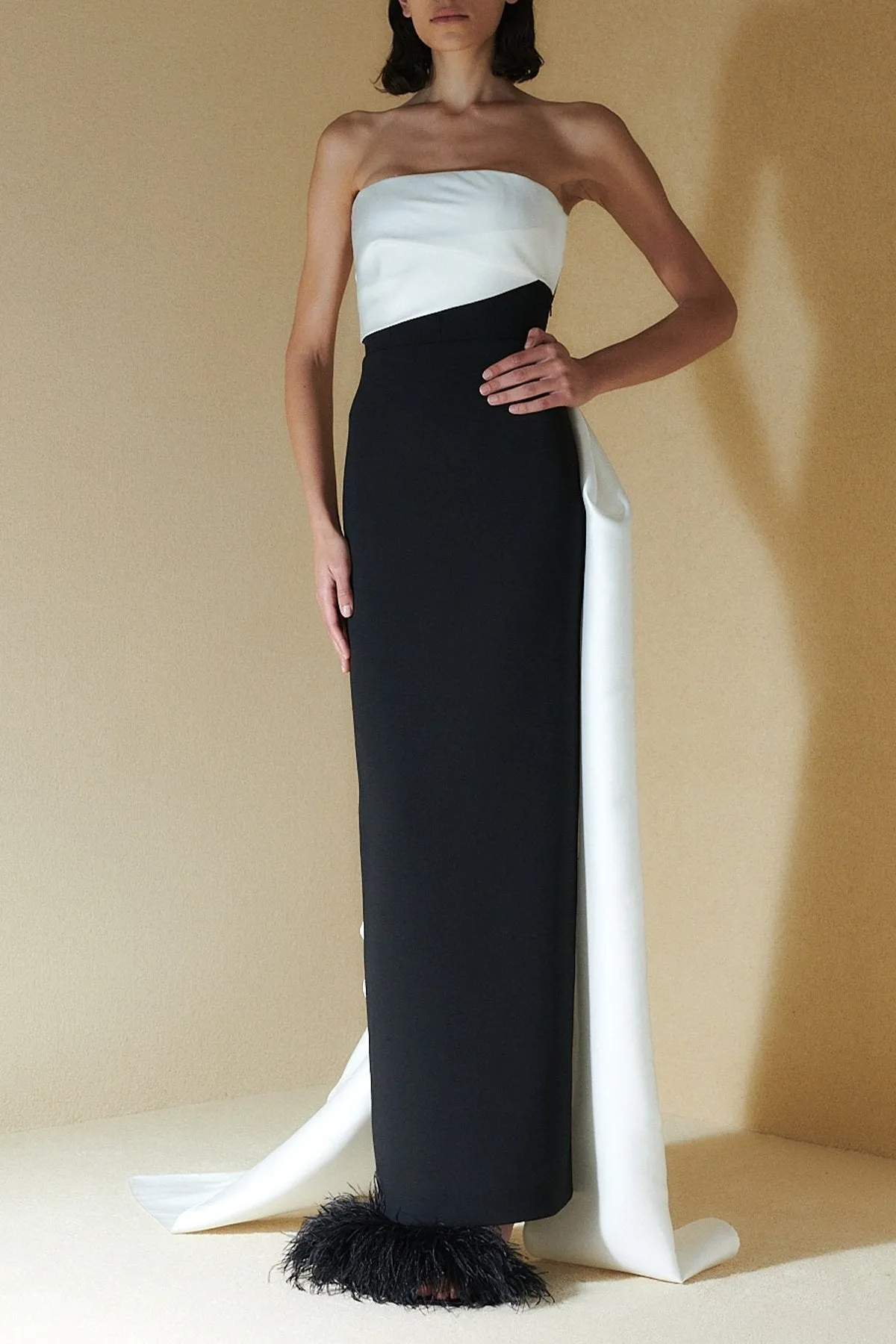Kinsley Maxi Dress in Cream/Black