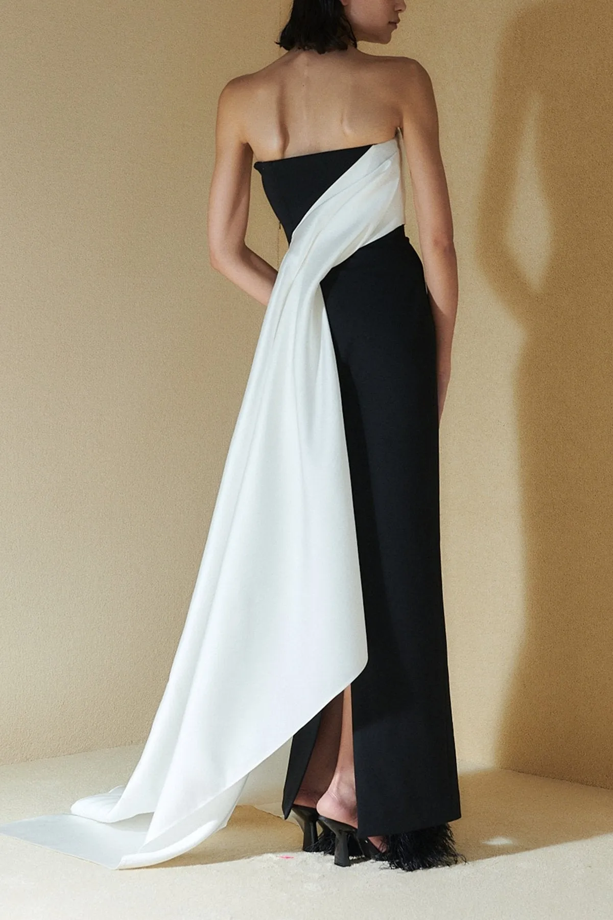 Kinsley Maxi Dress in Cream/Black