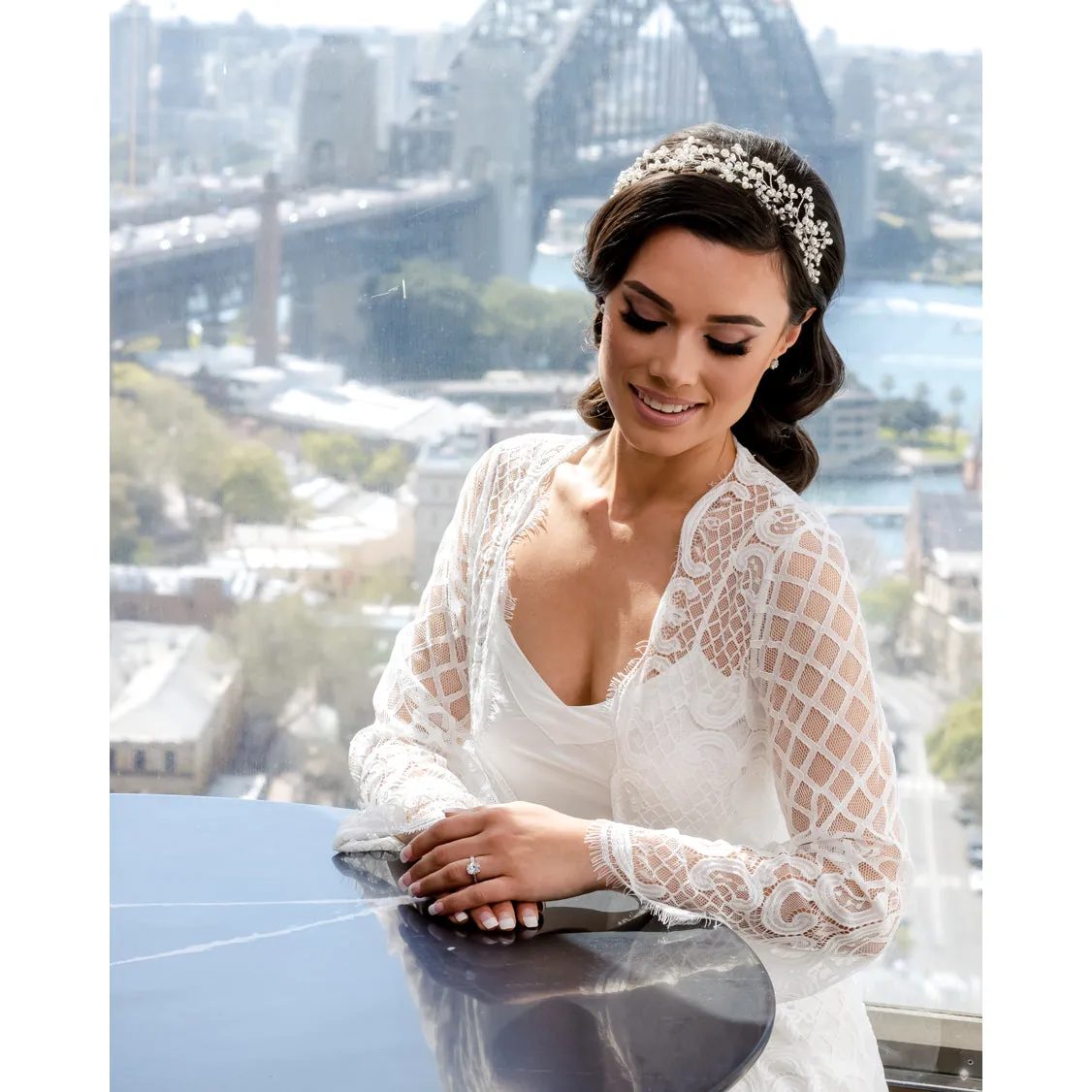 Klara Lace Bridal Robe