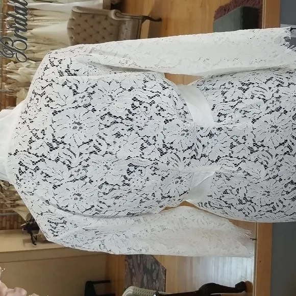 Lace bridal robe PLUS SIZE