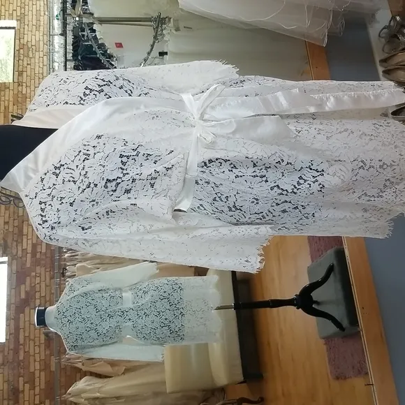 Lace bridal robe PLUS SIZE