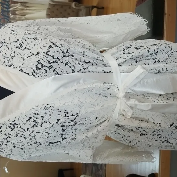 Lace bridal robe PLUS SIZE