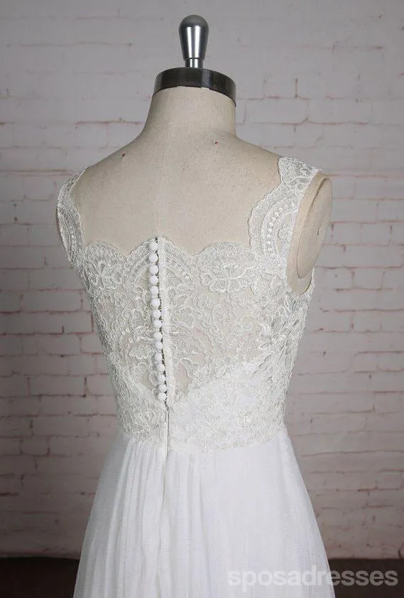 Lace Straps See Through Lace A-line Cheap Dresses For Wedding, WD399