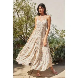 Lace Trim Maxi Dress