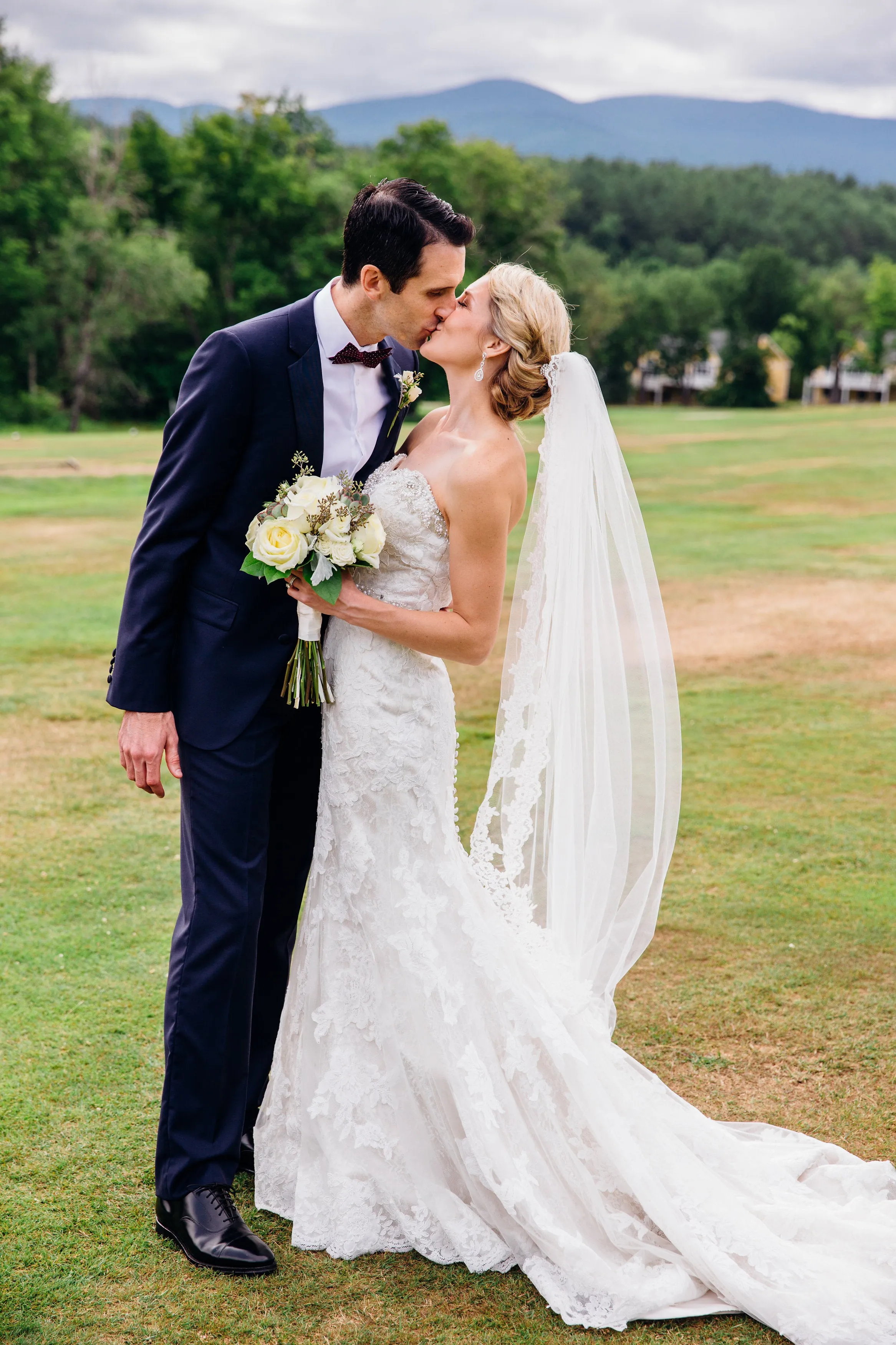Lace Waltz Length Wedding Veil, White / Off White / Light Ivory / Ivory Bridal Veil