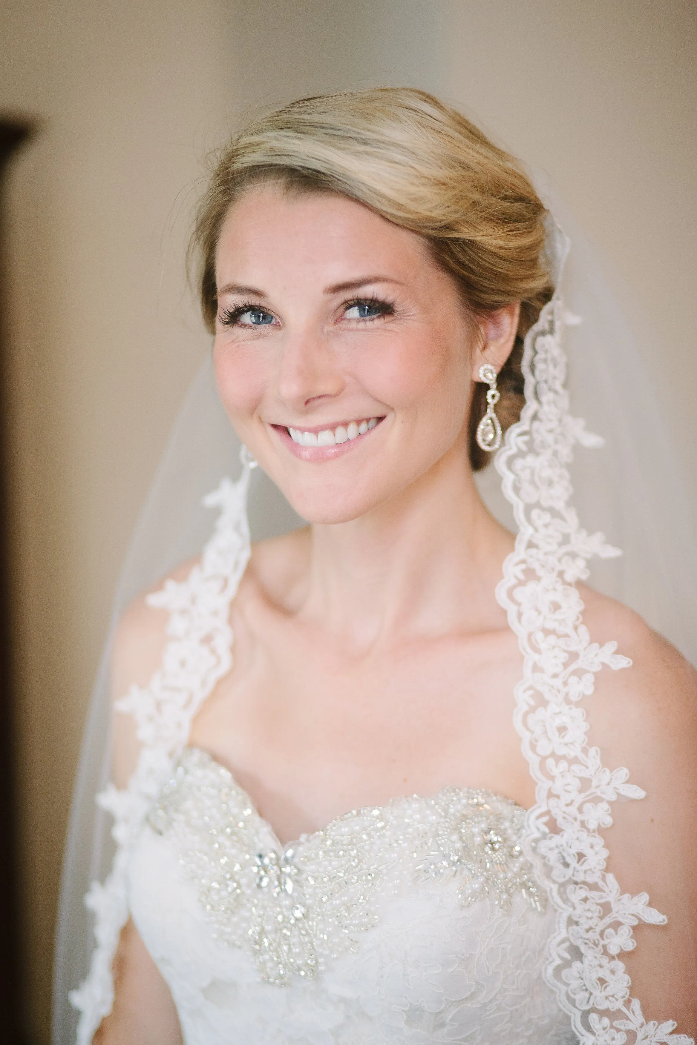 Lace Waltz Length Wedding Veil, White / Off White / Light Ivory / Ivory Bridal Veil
