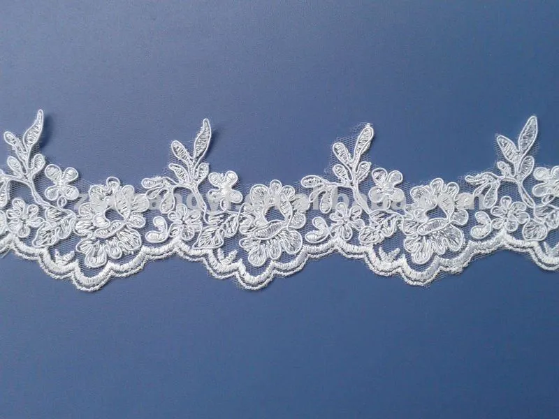 Lace Waltz Length Wedding Veil, White / Off White / Light Ivory / Ivory Bridal Veil