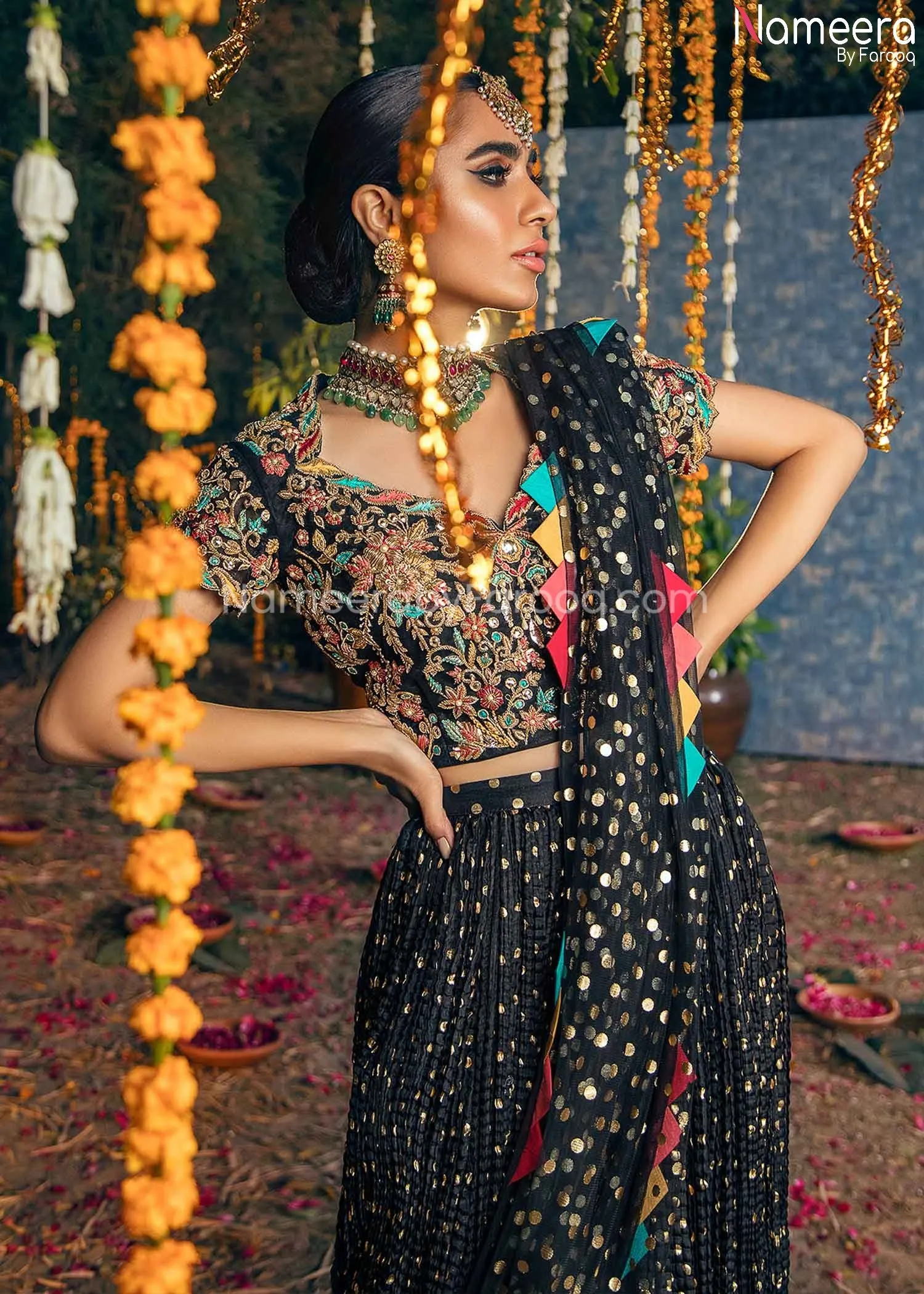 Latest Pakistani Choli Lehenga with Embroidery #BB240