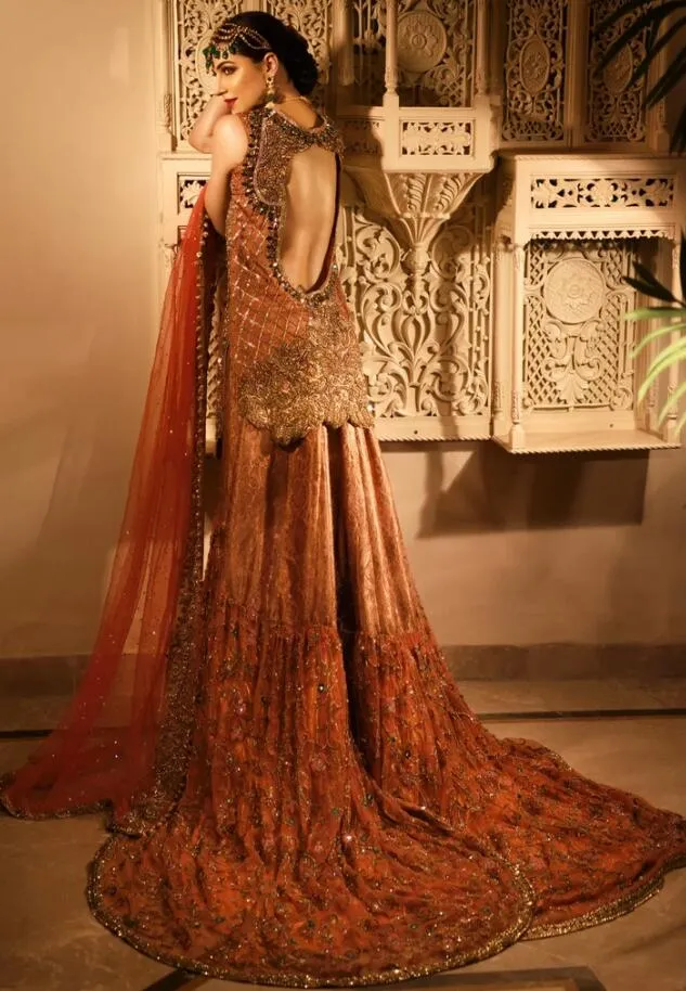 Latest Trail Wedding Lehnga in Orange Red Color #N7069