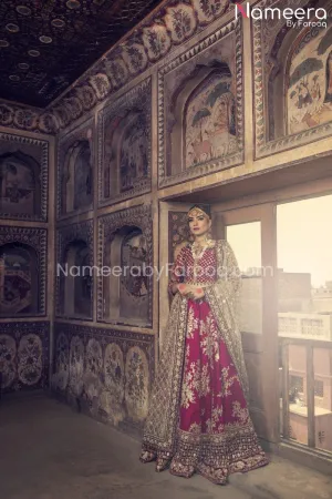 Lehenga Choli Pakistani Red Bridal Dress Online #BS76
