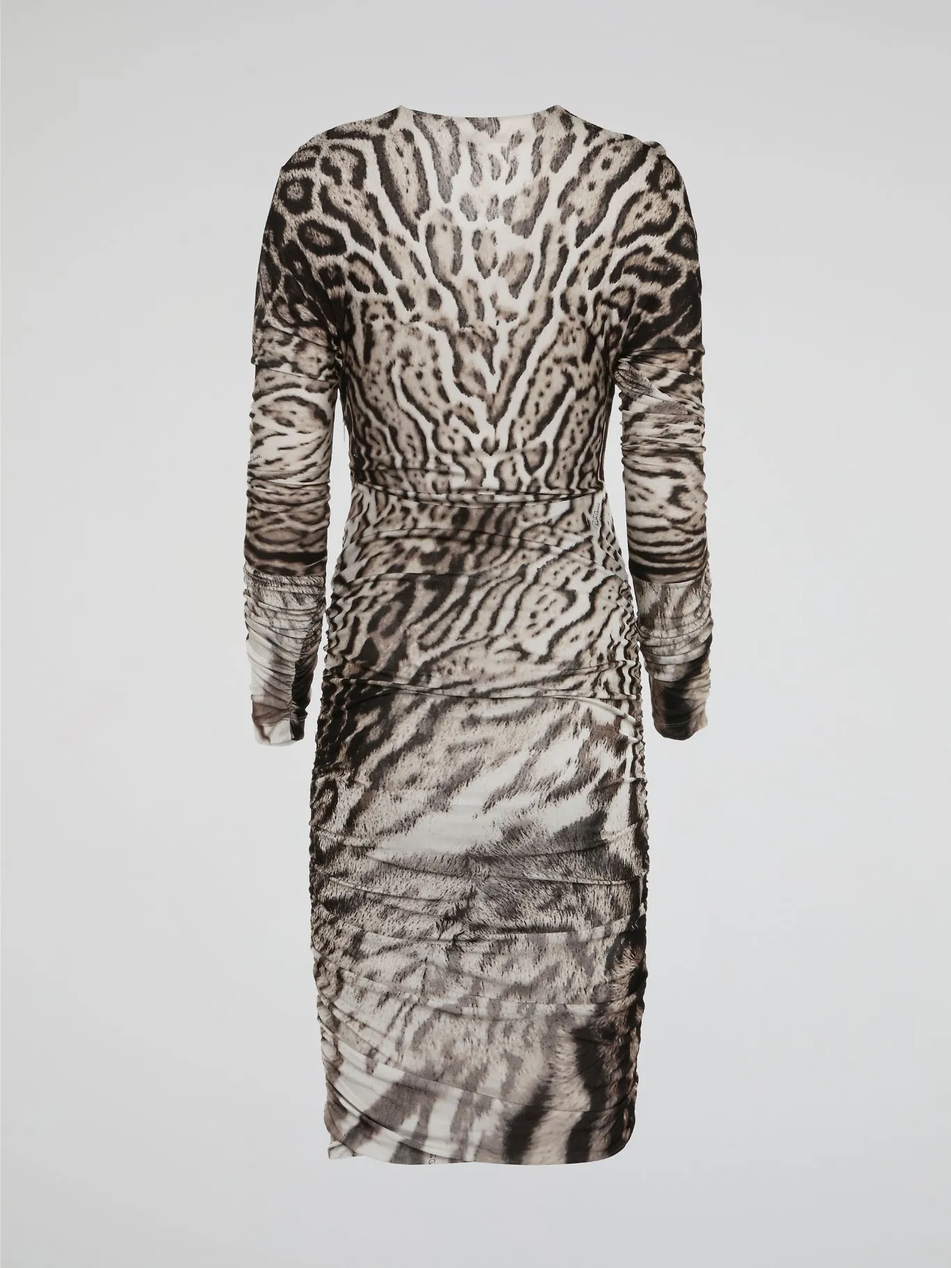 Leopard Print Ruched Dress