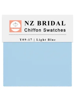 Light Blue Fabric Swatch Samples Chiffon