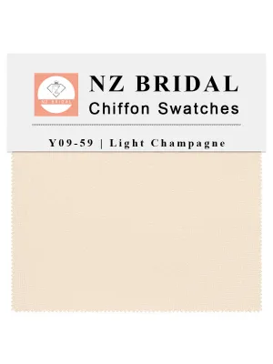 Light Champagne Fabric Swatch Samples Chiffon