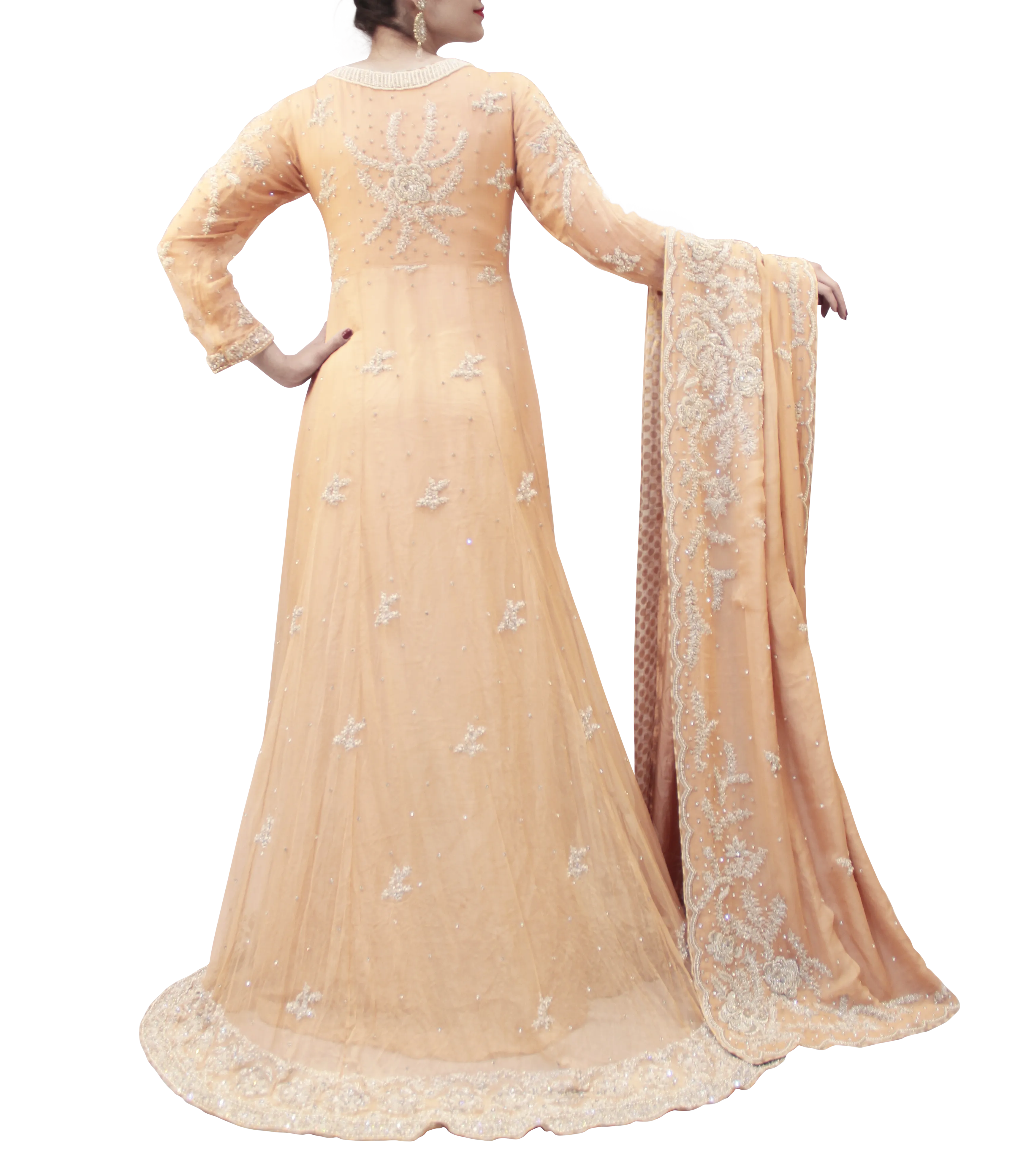 LIGHT CREAM PAKISTANI BRIDAL LEHENGA