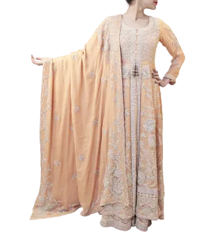 LIGHT CREAM PAKISTANI BRIDAL LEHENGA