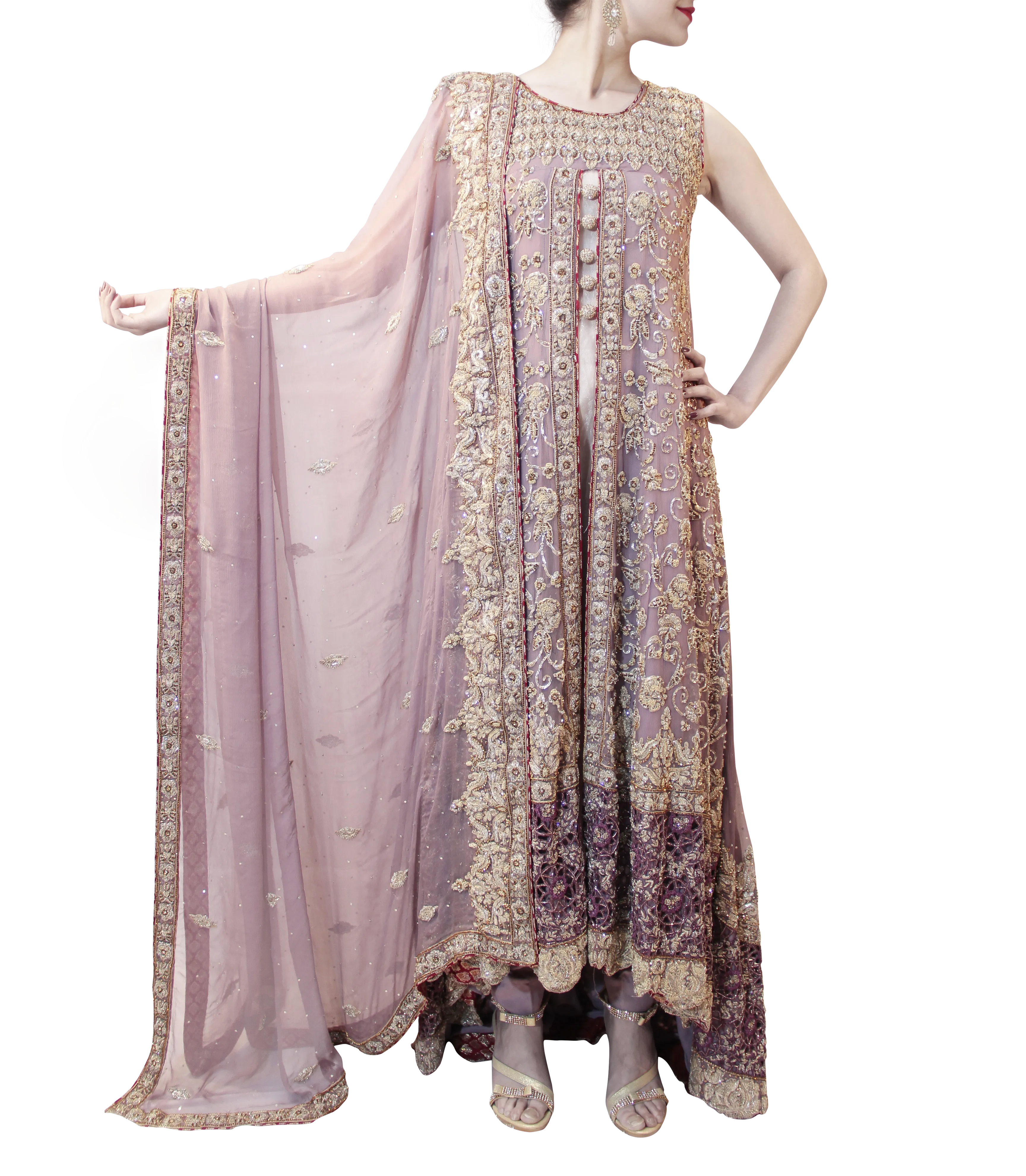 LILAC PAKISTANI BRIDAL DRESS