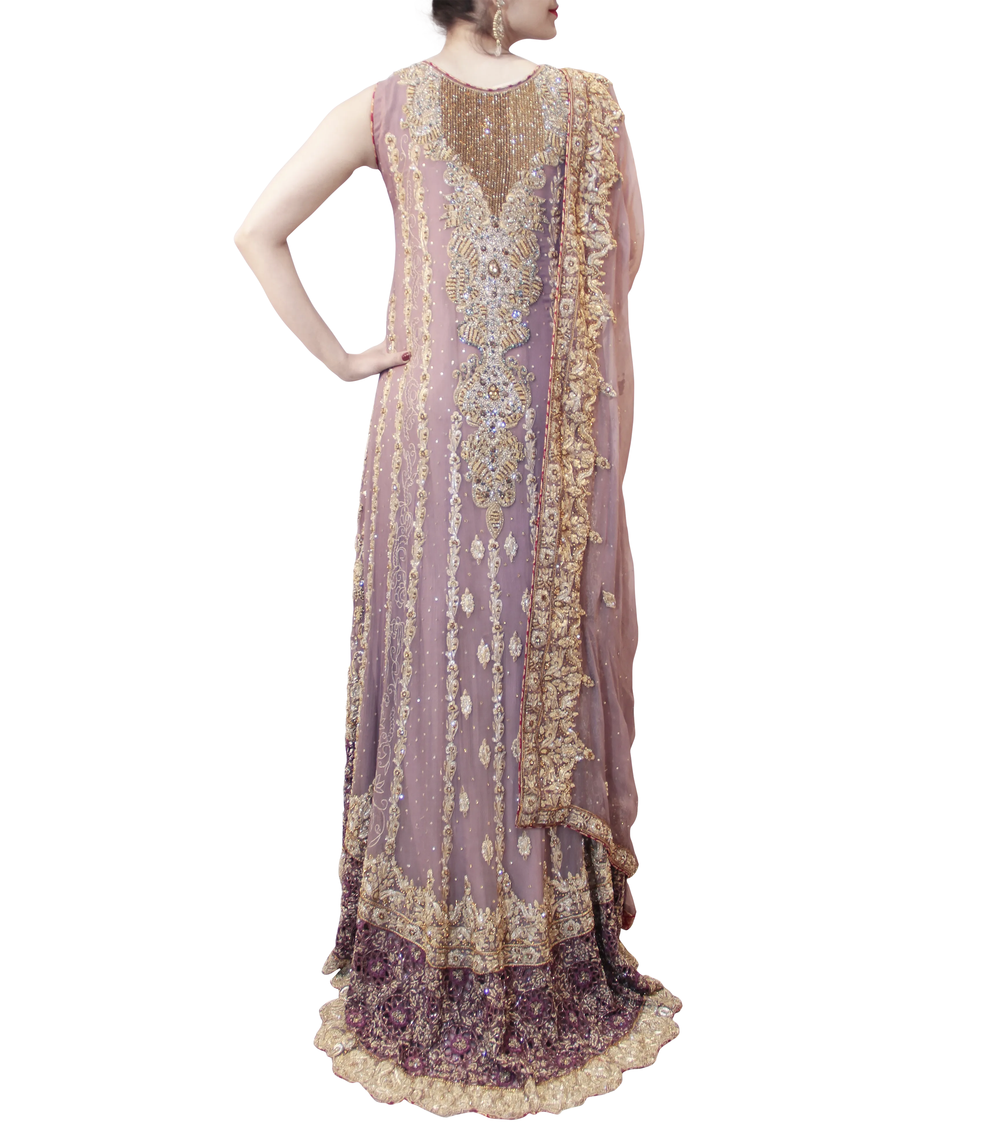 LILAC PAKISTANI BRIDAL DRESS