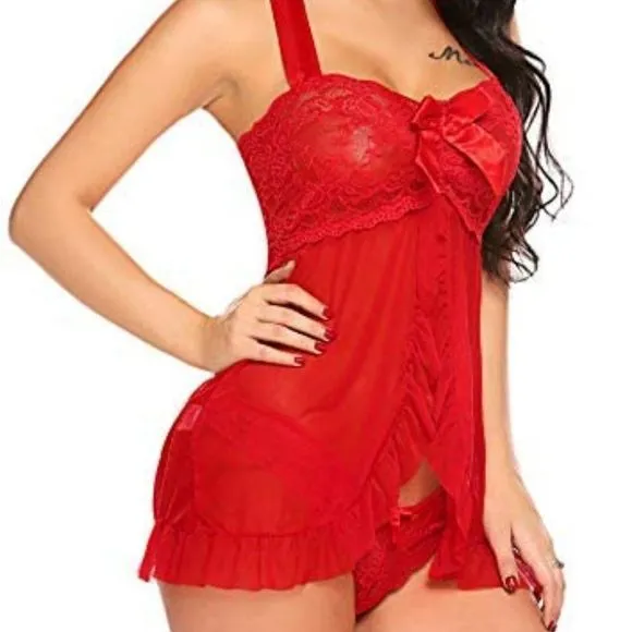 Lingerie for Women Lace Babydoll Dress Bridal Langerie