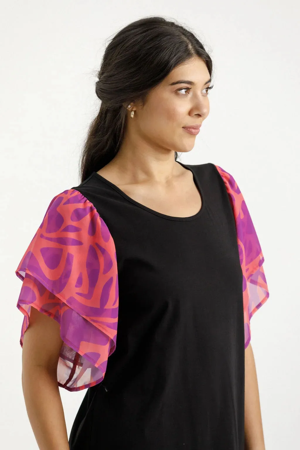 Lola Dress - Black Sunset Floral