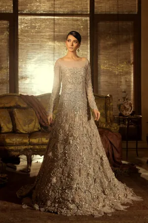 Long Bridal Maxi in Silver Color #N7098 Pk