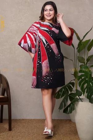 Love-in-a-Mist Batik Poncho Dress | Kaftan, Bohemian Dress, Floral Dress, Boho Maxi Dress