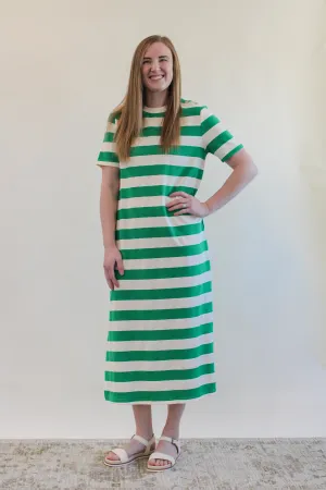 LUCY STRIPE MAXI TSHIRT DRESS