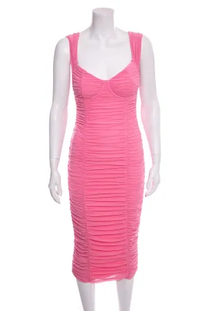 Majorelle Pink Midi Ruched Dress SZ S