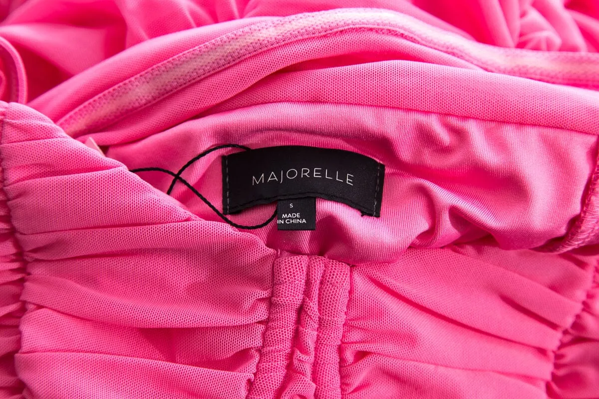 Majorelle Pink Midi Ruched Dress SZ S